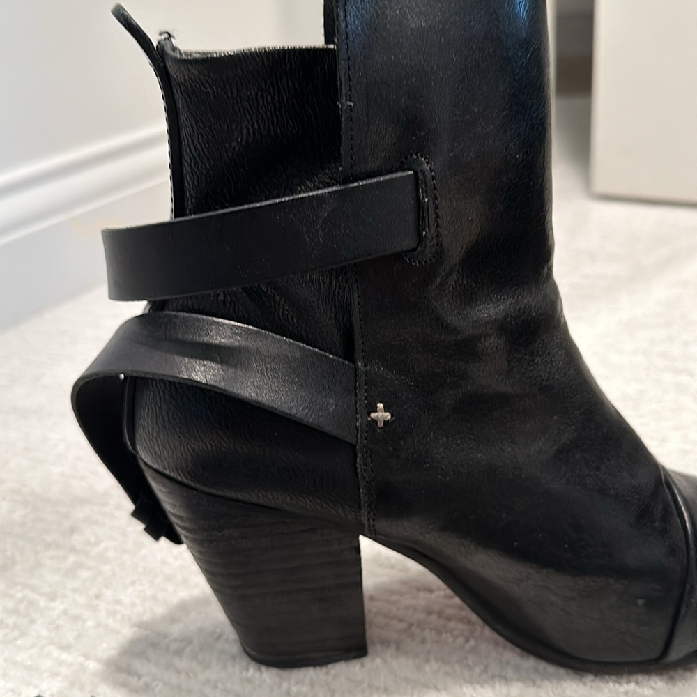 Rag and Bone black leather boots size 37 - Picture 4 of 4